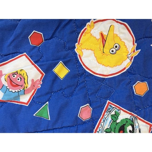 Handmade Sesame Street Blanket Embroidered Animals Baby Blanket - Picture 4 of 16